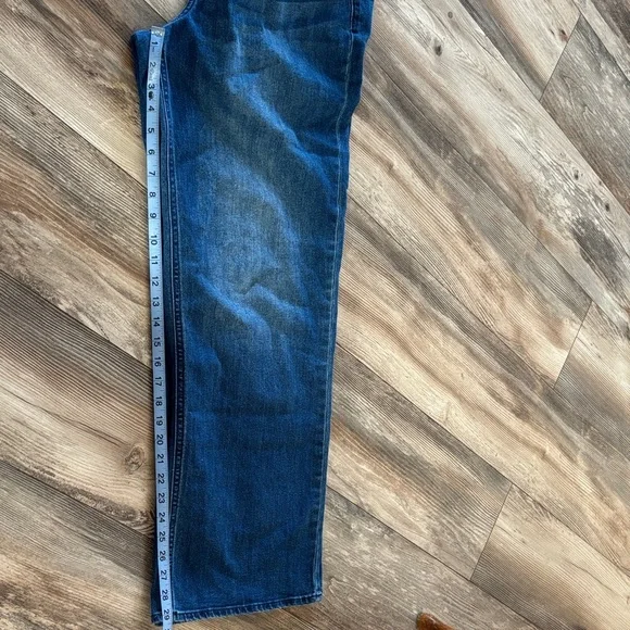 Old Navy Women's Dark Blue Wide Leg Jeans - Picture 3 of 7